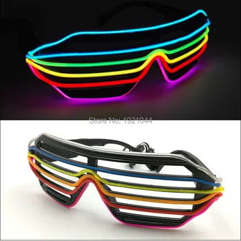 

6 or 7 Colors LED Glasses with 3V Steady on Controller Light up Party Glasses Rave Lighting Glasses Party Supplies
