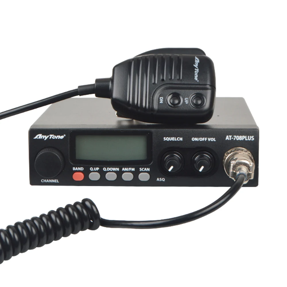 CB Автомобильная рация Citizen Band Walkie Talkie Anytone AT-708Plus 24 265-29 655 МГц 8 Вт 480AM-480FM 27 Мобильный
