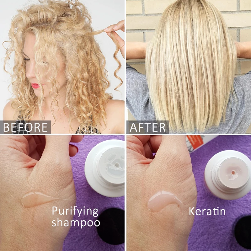 Keratin Hair Repair Treatment 5% Hair Straightener Clarifying Shampoo for Open Cuticle Supple Smooth Hair Treatment HOT SALE