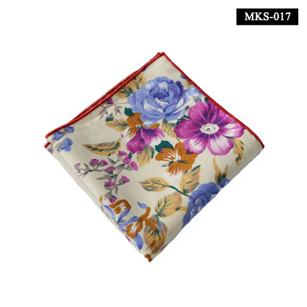 9 шт. Для мужчин, яркий цветочный принт модный мужской Карманный платок квадратный платок асессуары YXTIE0320A