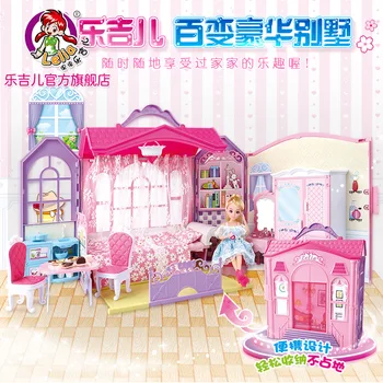

Factory Outlet Variety Luxury Villa Barbie Set Gift Box Toy House Girl Birthday Gift Role Playing Props
