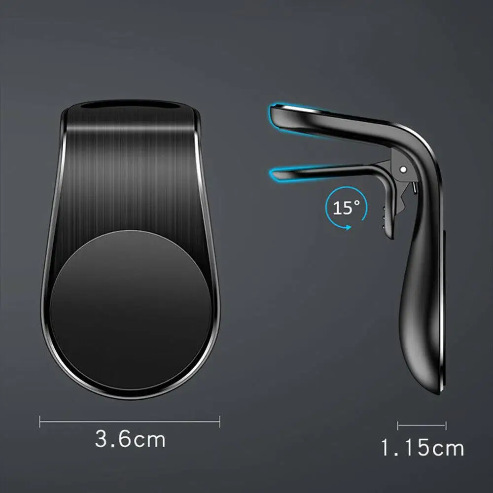 

Car Magnetic Mobile Phone Holder L Shape Air Vent Mount Stand in Car GPS Magnetic Mobile Phone Holder For iPhone X Samsung S9
