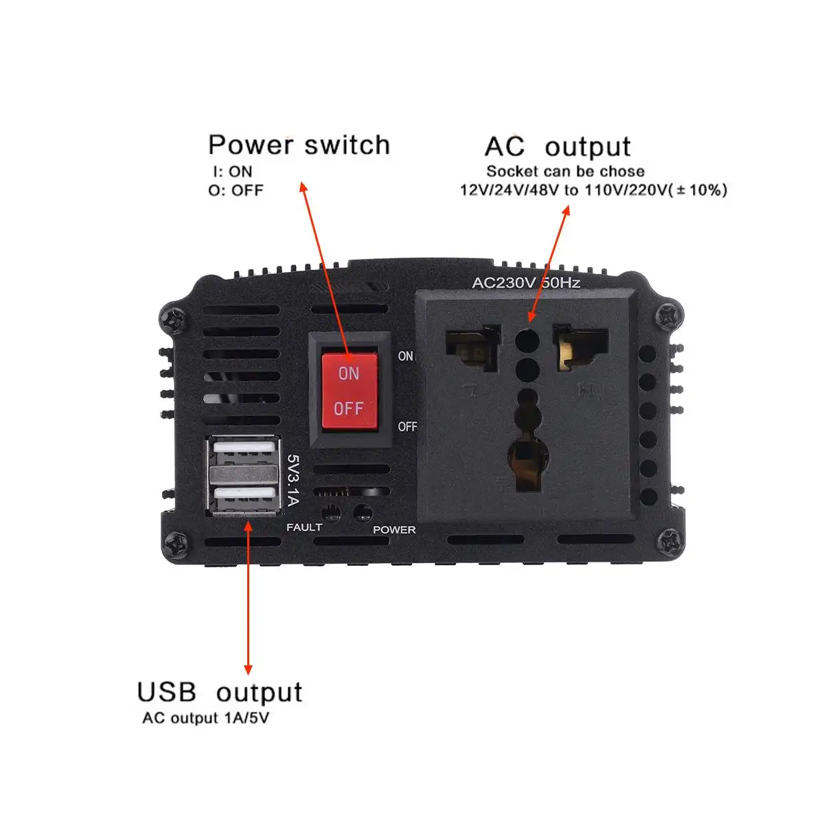 12000 W/10000 пикс автомобильный инвертор 12V 220V с 2 портами(стандарт Модифицированная синус волны силы инвертор Напряжение конвертер трансформатор 6000/5000/4000W