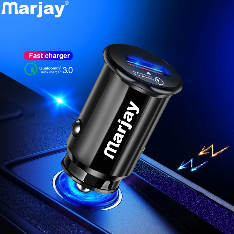 Автомобильное зарядное устройство Marjay 3 0 А быстрая зарядка быстрое USB для iphone Samsung