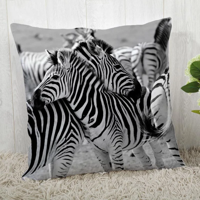 Pillowcase 6 45*45 наволочка черно-белая зебра для свадьбы наволочка с рисунком наволочки - Цвет: Pillowcase 6