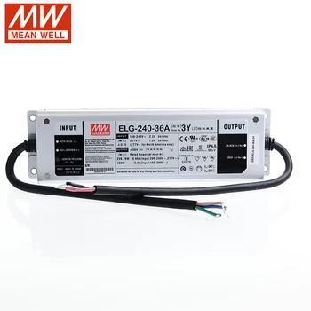 

MEAN WELL ELG-240-36A-3Y 240W 36V LED Power Supply 110V/220VAC to 36VDC 6.66A waterproof IP65 Meanwell Adjustable led driver PFC