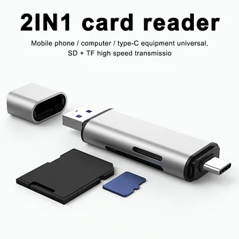 

Laptop Phone Universal Aluminum Alloy Durable High Speed SD TF Accessories USB 3.0 Card Reader Office OTG Adapter Type C Mini