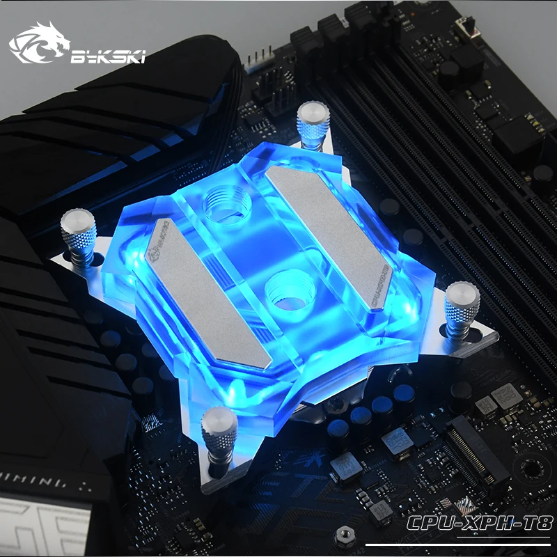 Bykski Процессор воды блок для INTEL LGA1150 1151 1155 1156 2011 2066 1366 12V RGB или 5V полосы пропускания Процессор радиатор Процессор-XPH-T8