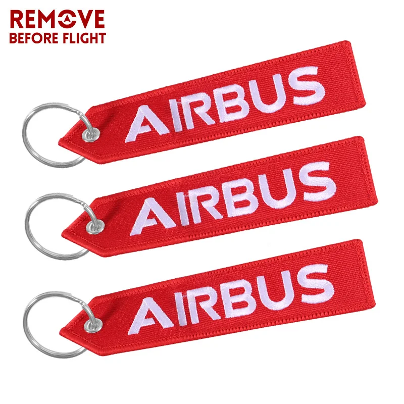 AIRBUS Keychain Phone Straps Double-sided Embroidery A320 Aviation Key Ring Chain for Aviation Gift Strap Lanyard for Mobile (06)