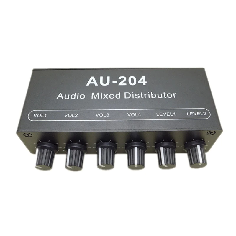 12V Stereo Audio Mixer Distributor Signal Selector switcher 2 Input 4 output 3.5MM Individually Controls Headphones Amplifier Professional Amplifier