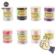 Let's Make – cordon en Nylon satiné coloré, parfait pour la dentition ou les colliers sensoriels, en Silicone sûr et naturel