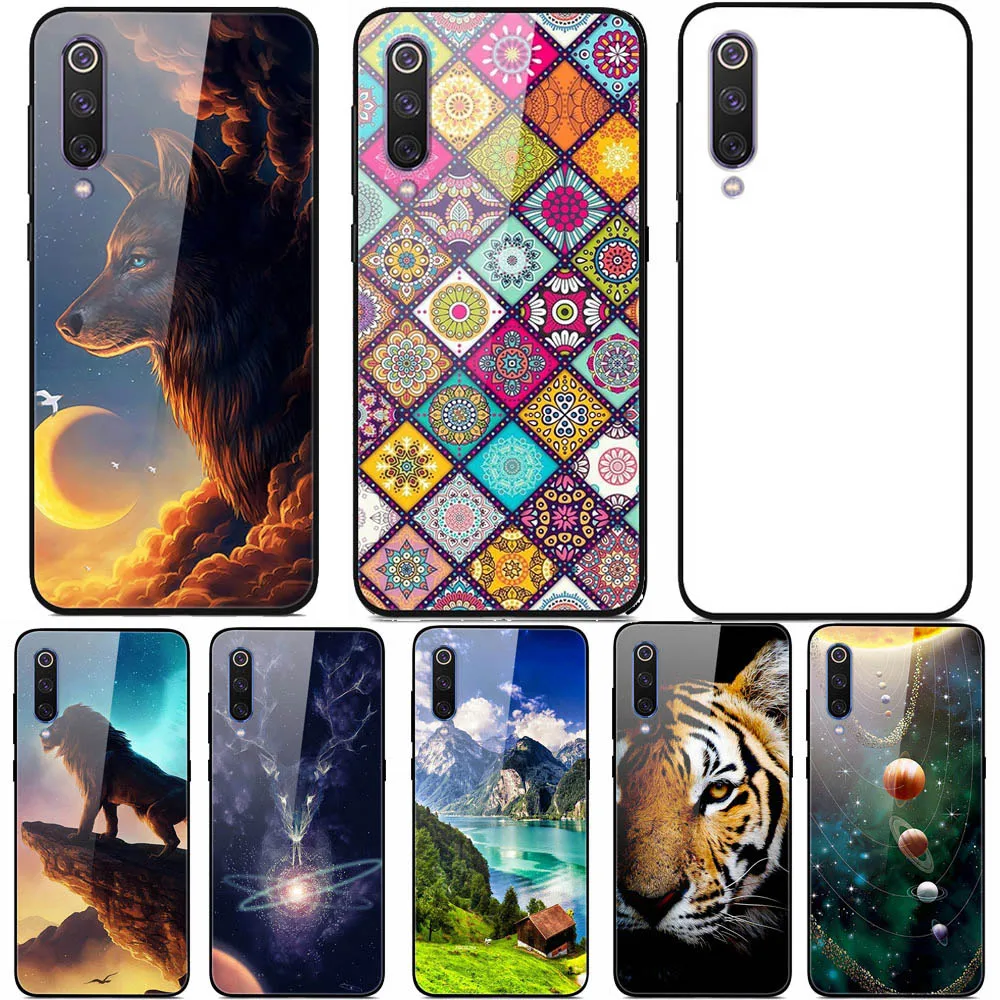 Tempered Glass Case Hard Cover Phone Case for Xiaomi Mi 9 Mi9 SE Mi9 T 9T Pro Redmi Note 9S S Cover phone case phone protector cover