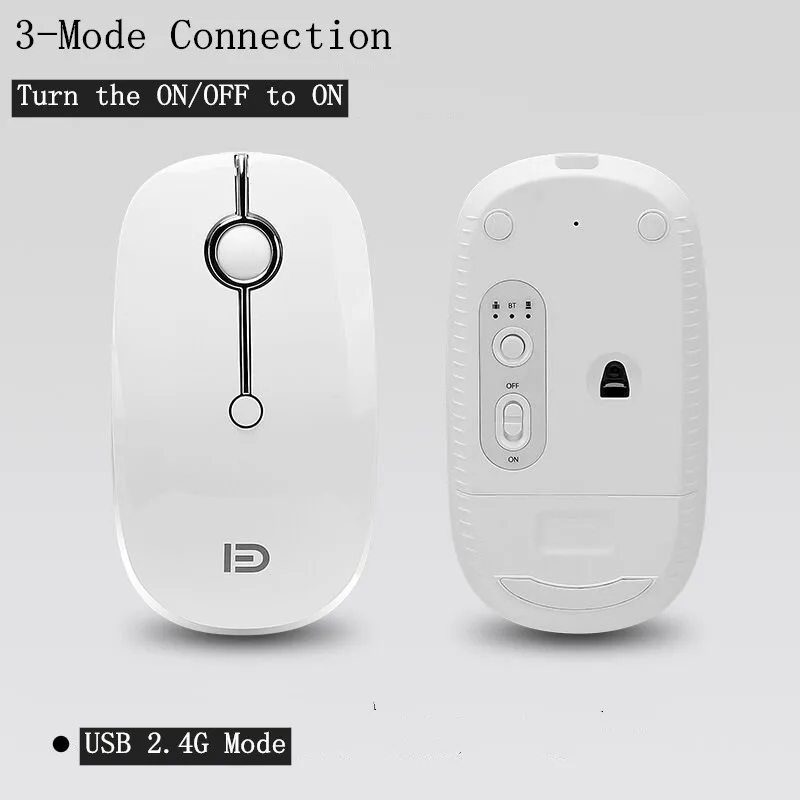FD i331D оптическая компьютерная мышь 3 режима 2000 dpi перезаряжаемая Регулируемая мышь беспроводная мышь с 2,4G usb type C Bluetooth 4,0