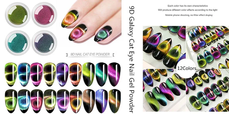 8ml 9D Galaxy Cat Eye Gel Nail Polish Magic Chameleon Soak Off UV LED Nail Varnish Magnetic Nail Art Manicure Lacquer Gel Polish