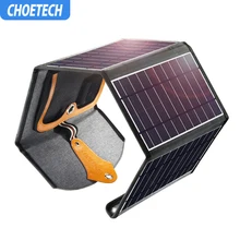 CHOETECH Панели солнечные 5 V/2.4A 22W USB Выход устройств Портативный Водонепроницаемый Панели солнечные s для iPhone X/XS/8/7/6s/плюс телефон Батарея