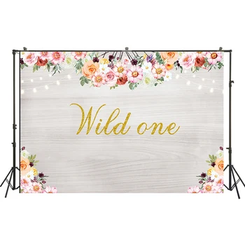 

HUAYI Photography Backdrop Studio Background Baby Birthday Photo Booth Wild One 3 Kinds Materials W-3551