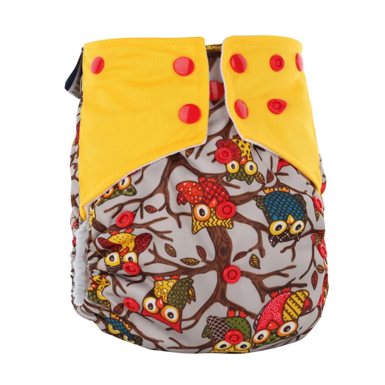 U pick Ananbaby моющийся 1 шт тканевый подгузник с 1 шт вставкой из микрофибры многоразовый детский тканевый подгузник для унисекс - Цвет: A3