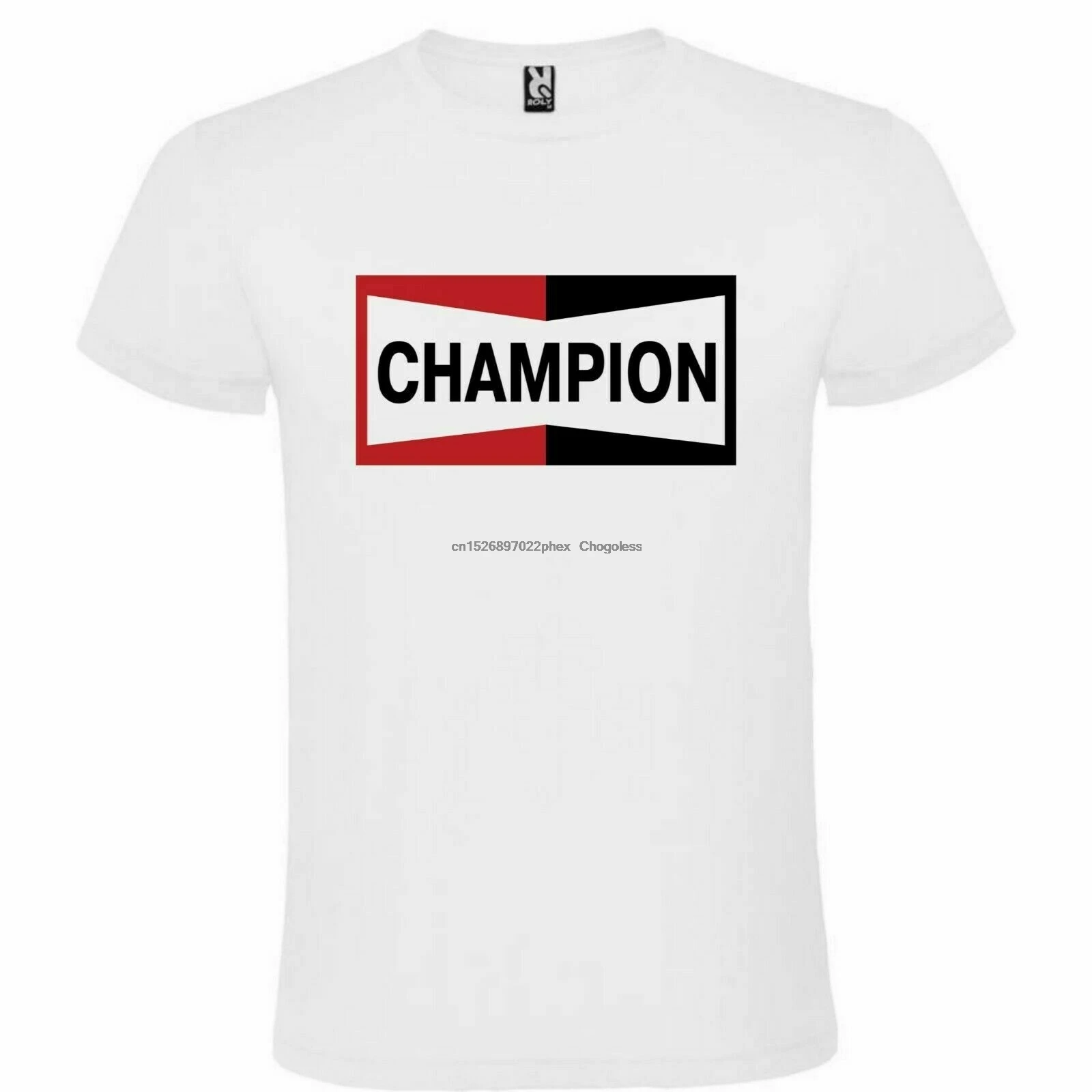 Футболка с логотипом чемпиона roly Мужская 100% хлопок белый цвет размеры s m l xl xxl |