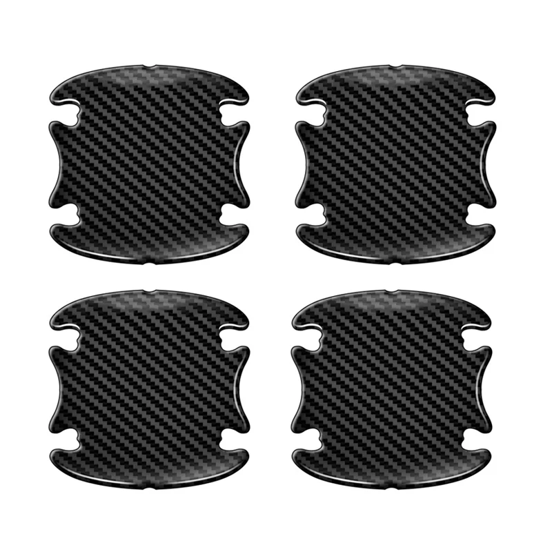 8pcs Car Door Handle Stickers Protector Film Carbon Fiber Decal for Peugeots 3008 2008 508 408 Rcz Rifter 2021 Car Accessories