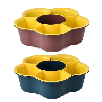 

Rotating Hot Pot Platter Drain Basket Double-Layer Plastic Vegetable And Fruit Storage Basket Multifunctional Innovative _WK