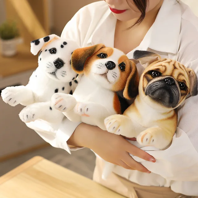 32cm Lifelike Plush Dog Stuffed Soft Animals Real Life Husky Dalmatian Akita Shar Pei Migru Doll Kids Toys Home Decor Gift 4