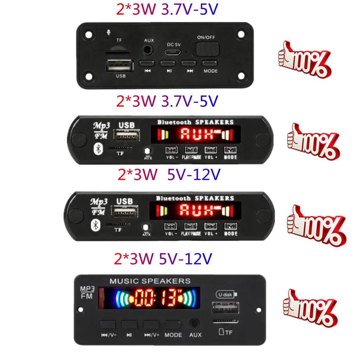 2*3 Вт/2*25 Вт усилитель модуль MP3-плеера Bluetooth-совместимая Плата декодера 5 0 12 В 50