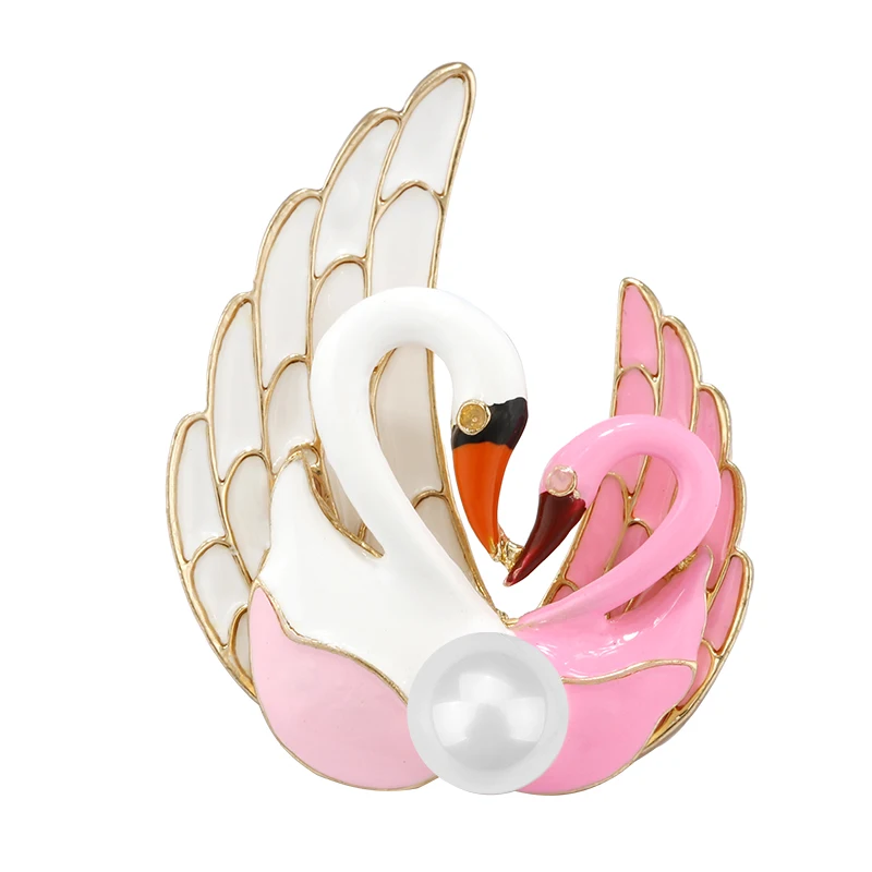 H350324X粉色珍珠天鹅胸针 (11)