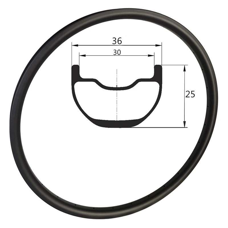 29er or 650b Carbon Tubeless Bicycle Rims 36mm External 30mm Internal Width Mtb Bike Wheel 25mm Deep Clincher Hookless Mountain | Спорт и