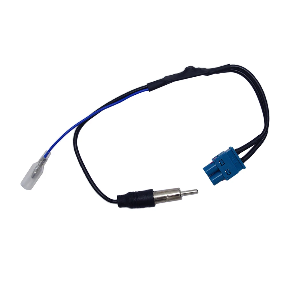 Dual FAKRA to Din FM AM Radio Antenna Adapter Signal Amplifier for Audi VW