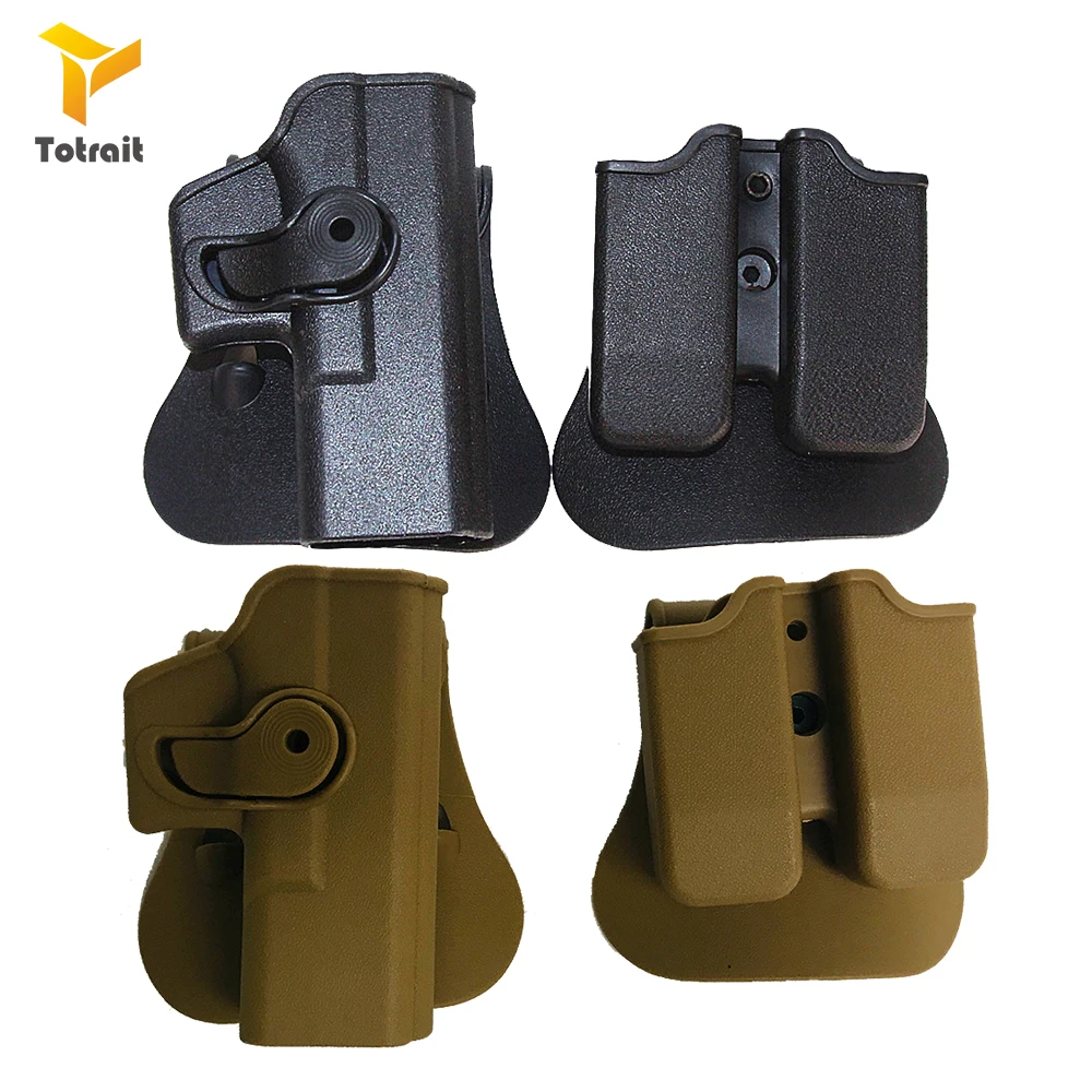 TOtrait Тактический IMI Glock боевой пистолет кобура Охота для Glock 17 19 22 26 31 чехол для пистолета с зажимом для журналов Чехлы аксессуары
