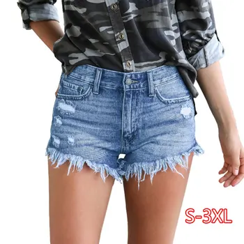 

Denim Hot Shorts for Women Casual Summer Mid Waisted Short Pants with Pockets