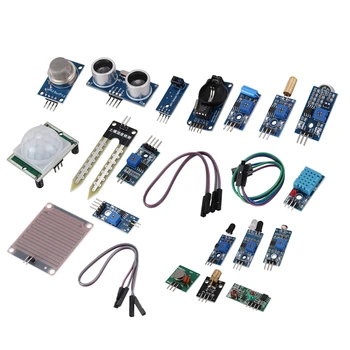 

16 in 1 Modules Sensor Kit Project Super Starter Kits for Arduino UNO R3 Mega2560 Mega328 Nano Raspberry Pi 3 2 Model B K62