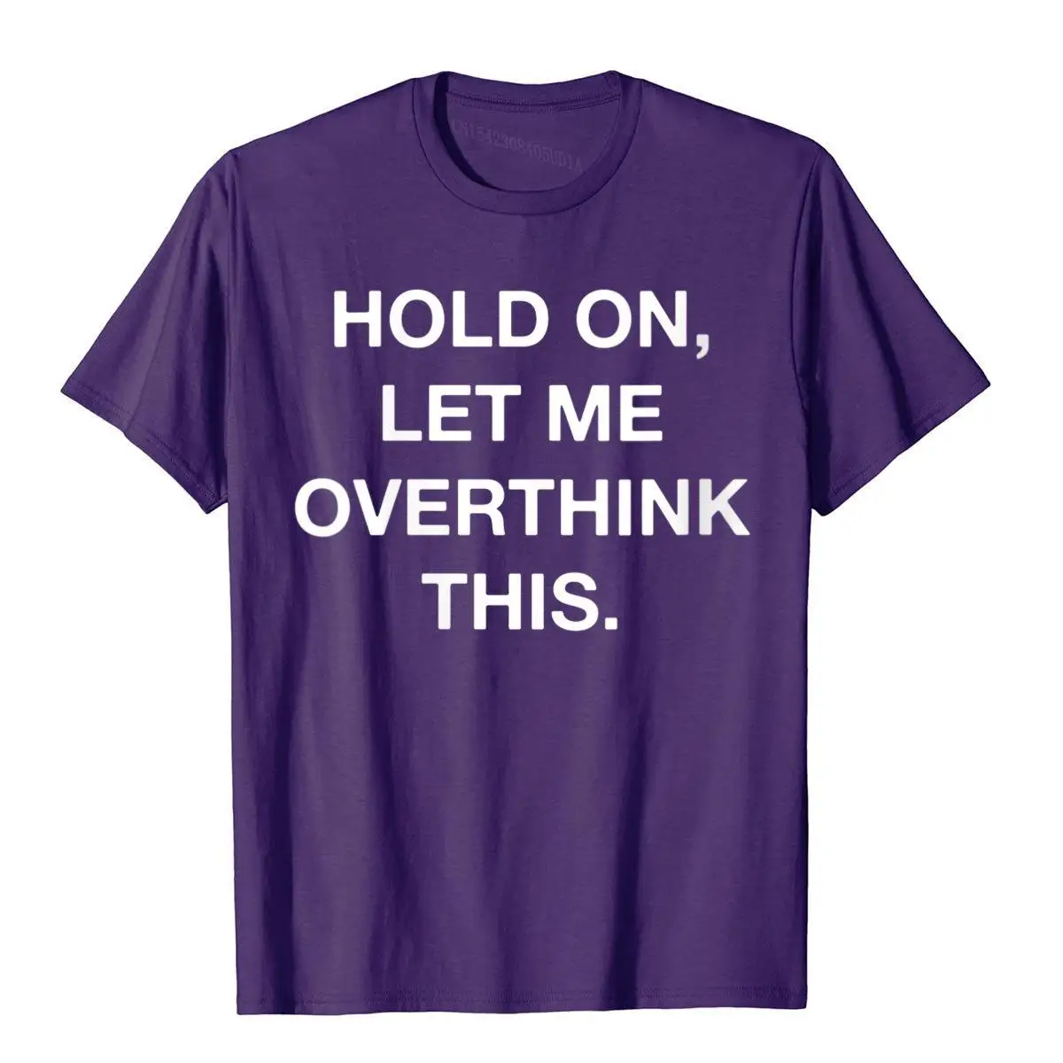 Womens Hold On Let Me Overthink This Funny Sarcastic V-Neck T-Shirt__B5760purple