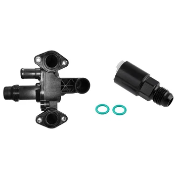 

1 Set Quick Connect Fuel Line Adapter Fitting LS LS1 LS3-6AN to 5/16 Hose & 1 Pcs Tee Water Pipe Thermostat Assembly