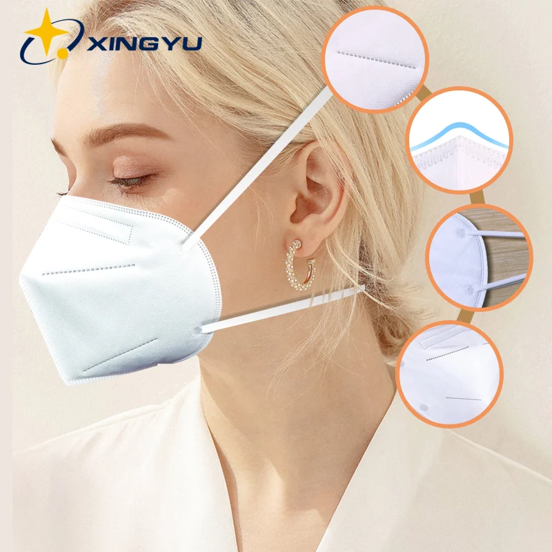 CE FFP2 Mask 5 Layers KN95 Dust Masks Face Protective FPP2 Mascarillas Filter Respirator Head Strap mascara masque | Безопасность и