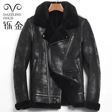 Натуральная овчина мужская куртка из натуральной кожи мужская верхняя одежда из овечьей шерсти зимняя мужская одежда с мехом