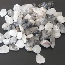 Черный, белый цвет смешанный декоративные бусины 300 г стеклянная Галька Камни плавательный бассейн Сад орнамент рыбы резервуар, ваза аквариумные аксессуары