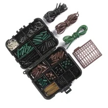 187 Pieces of Carp Set Fishing Set Accessories Set Hard Stop Rod Iron Sinker Fish Hook Trigeminal Pin Casing Fishing Tool