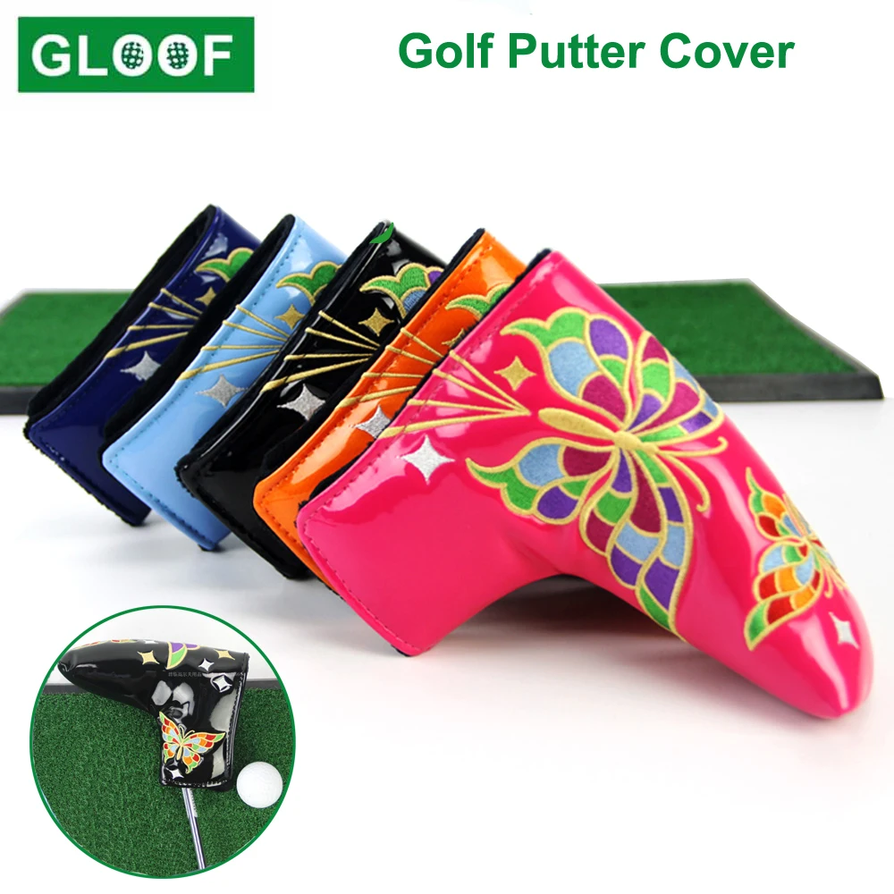 

1Pcs Golf Blade Putter Cover Creative Embroidery Golf Putter Headcover with Easy Lock-in and Off Closure