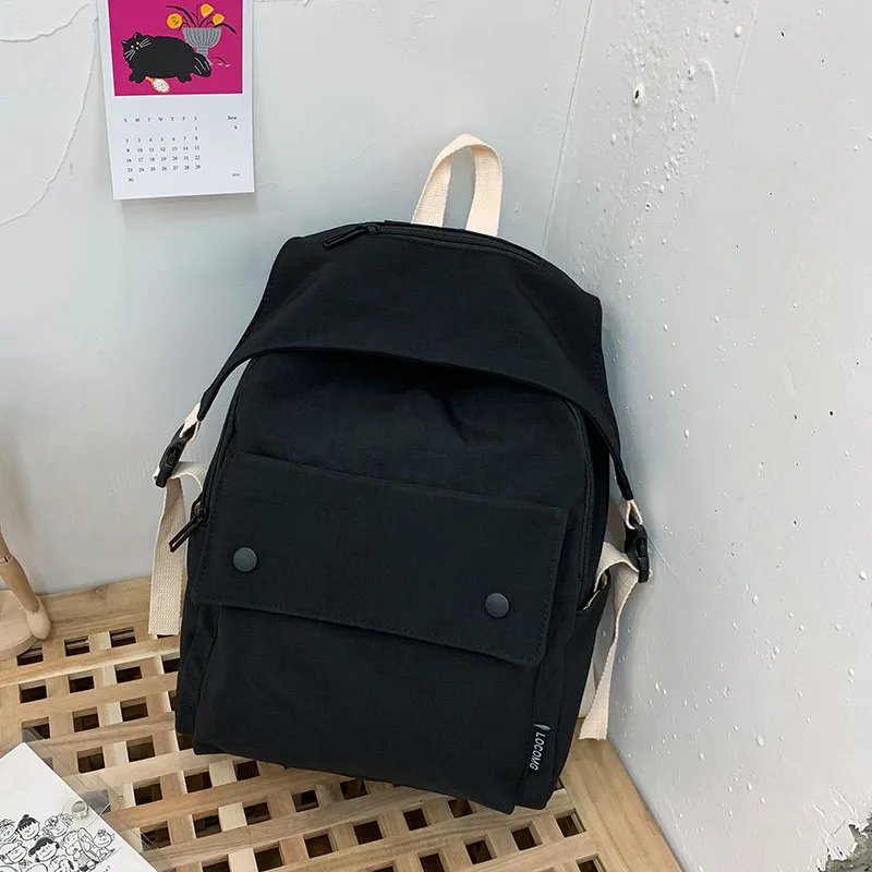 DCIMOR большой емкости водонепроницаемый нейлоновый женский рюкзак женский походный рюкзак модный школьный рюкзак для девочек-подростков книга Mochila - Цвет: black