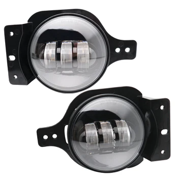 

Pair 30W 4inch Led Fog Light for 2018 Jeep Wrangle JL 4" Led Fog Light With White Halo Ring DRL for Jeep Wrangle JL