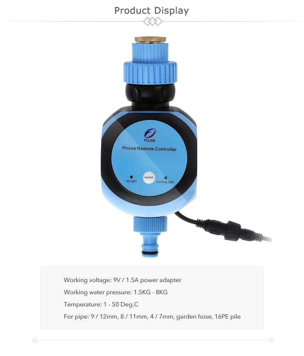 Automatic Intelligent Electronic Water Timer Smart Phone Remote Garden Irrigation Controller Watering System Solenoid Valve11