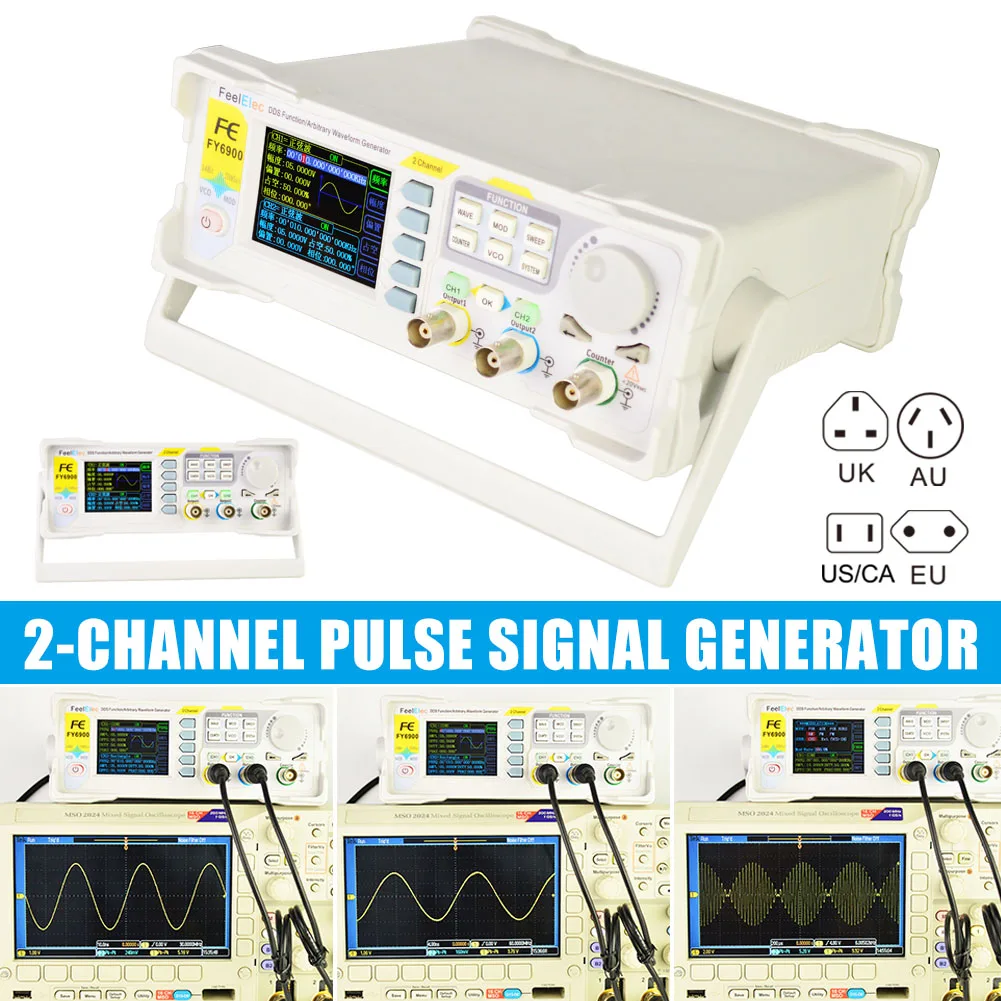 

2 Channel DDS Arbitrary Waveform Pulse Signal Generator Frequency Counter Direct Digital Synthesizer SEP99