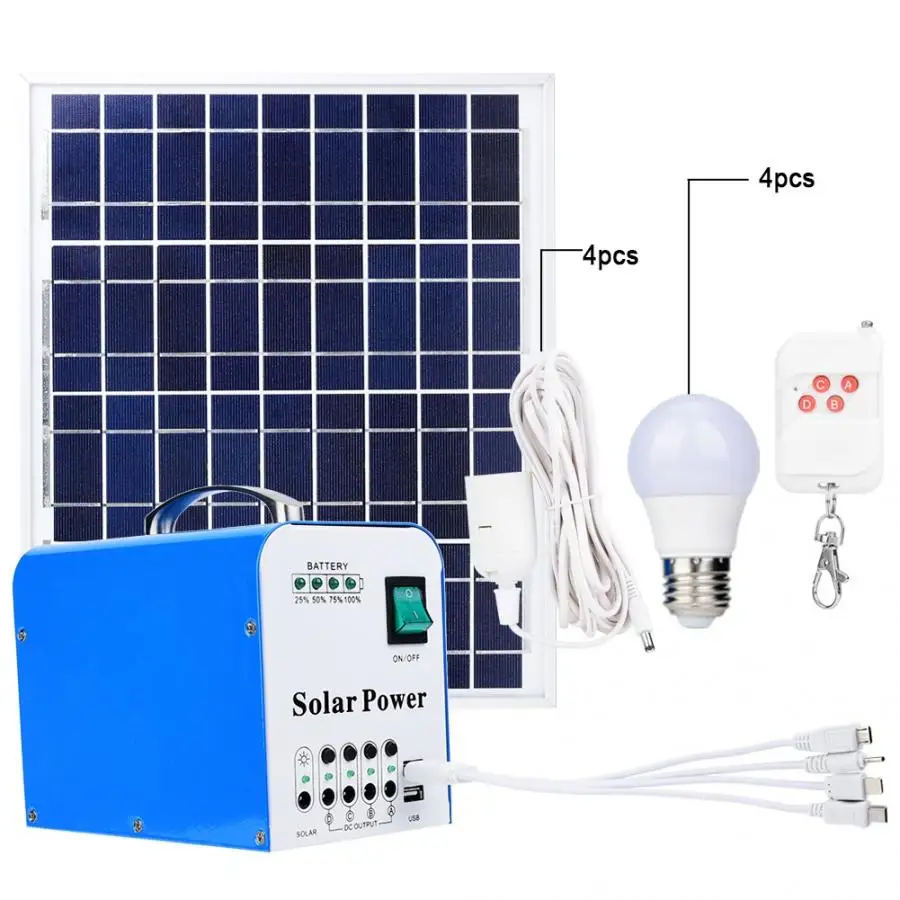 

40W Portable Polysilicon Solar Generator Home Outdoor Solar Panels Charging Generator Power System with LED display