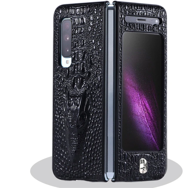 Luxury Leather Phone Case Shockproof Protective Back Cover Shell for Samsung W20 Fold F9000 Mobile Phone