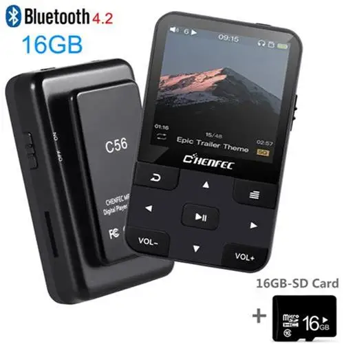 Мини Клип Спорт Bluetooth 4,2 MP3 плеер новая версия MP3 музыкальный плеер с FM, рекордер, поддержка TF/SD карты+ повязка на руку - Цвет: CF-C56-16g-TF16G