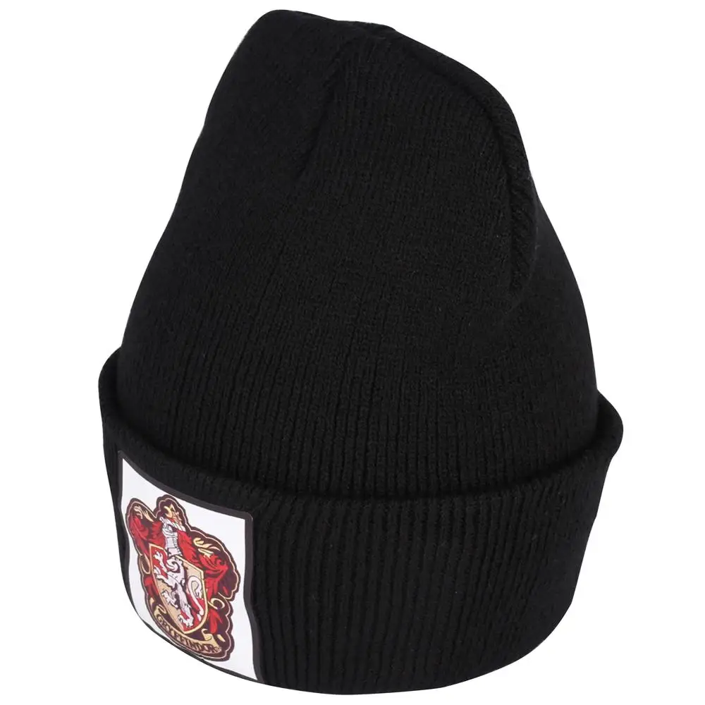 Tuque Beanie, черная трикотажная шапка, мужские шапки, Зимняя фантазия, волшебный Гриффиндор, дом, для девушек, короткая шапка, холодная шапка, женская шапка, шапка с черепом