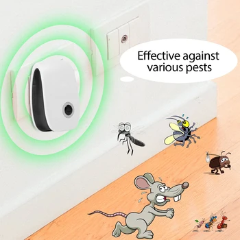 

UK Plug-In Electronic Ultrasonic Anti Rat Mouse Bug Mosquito Flea Pest Repeller It Is Applicable To Repel Cockroach Mosquito