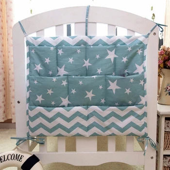 Camera dei cartoni animati Asilo nido Borsa portaoggetti appesa Lettino per bambini Organizzatore per culla Tasca per pannolini giocattolo per set di biancheria da letto per culla neonato 50 * 60 cm