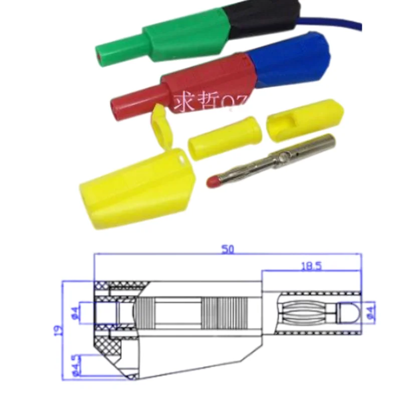 Штекер типа банан 4 мм 10 шт. для подключения вольтметра мультиметра LInstr |